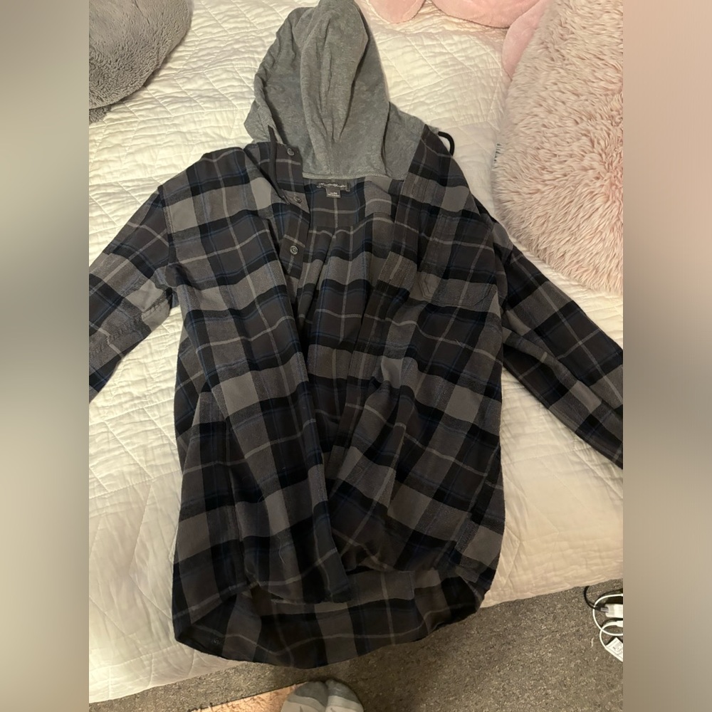 MENS EDDIE BAUER flannel hoodie